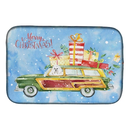 Carolines Treasures Merry Christmas Maltese Dish Drying Mat CK2414DDM